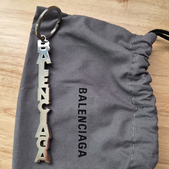 Balenciaga Silver Keychain Key Ring - Picture 4 of 16